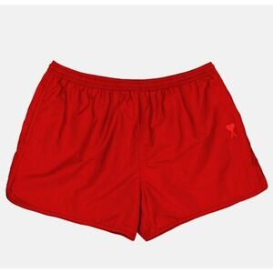 Ami PARIS Red Ami de Coeur Swim Shorts Red Mens Size L